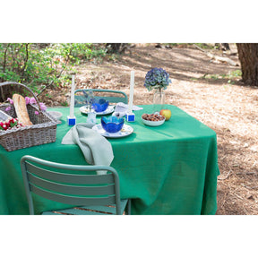 Pure Washed Linen Tablecloth, Pea Green
