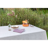 Pure Washed Linen Tablecloth, Plum Stripe