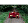 Pure Washed Linen Tablecloth, Redcurrant