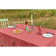 Pure Washed Linen Tablecloth, Rosewood