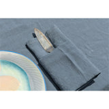 Pure Washed Linen Tablecloth, Slate Blue