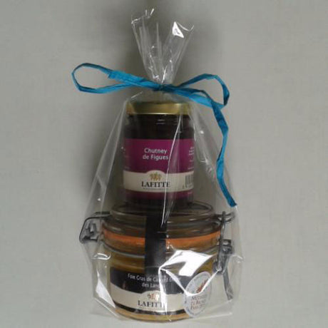 Gift Pack Whole Duck Foie Gras 130g + Fig Chutney - Silver Medal - Zouf.biz