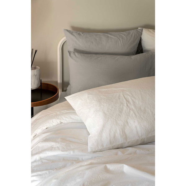 Pearl Grey Washed Cotton Pillow Case - Zouf.biz