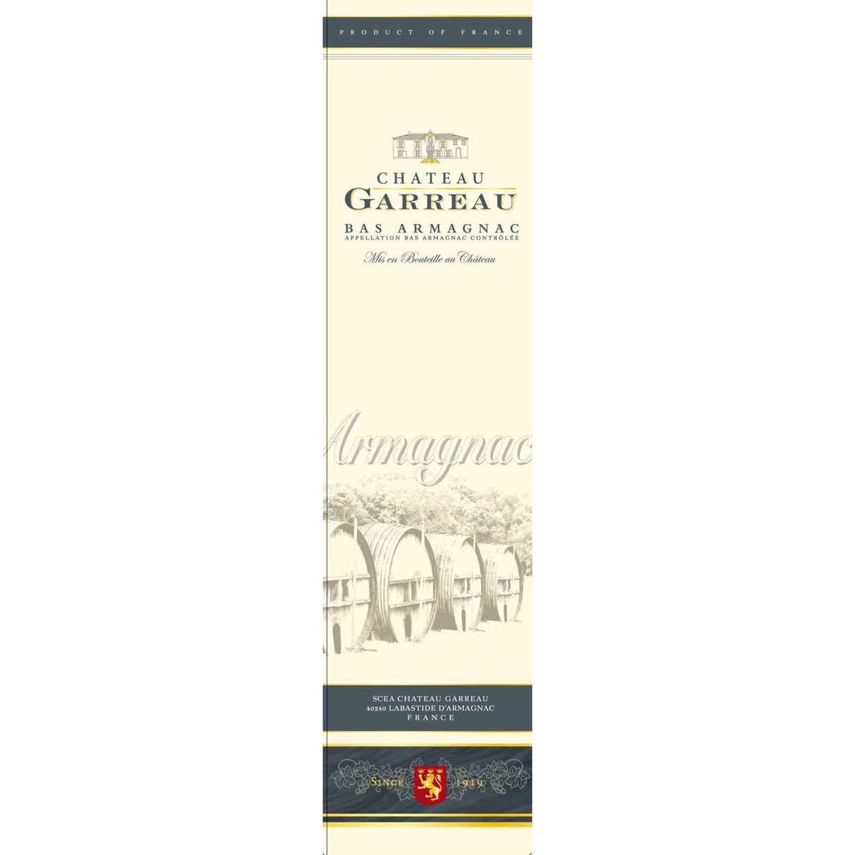 Château Garreau Cuvee Royale 6 to 10 Year Old Armagnac - Zouf.biz