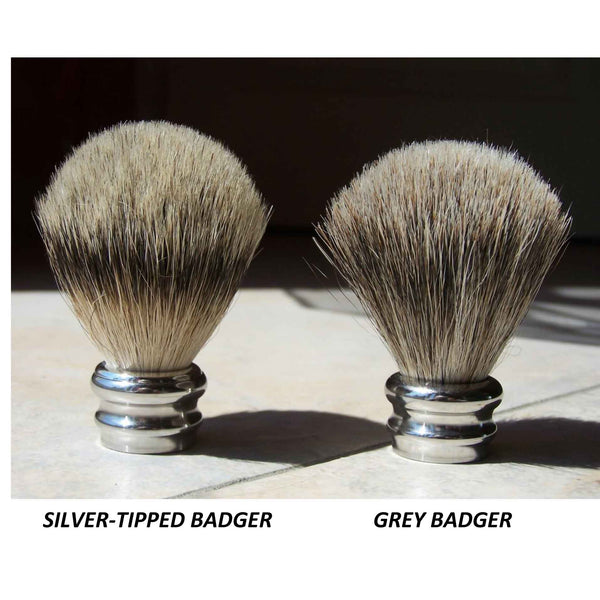 Pure Silver Tip Badger Shaving Brush Burr Thuya Wood - Zouf.biz