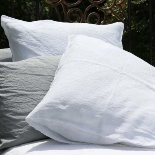 White 100% Linen Pillow Case - Zouf.biz