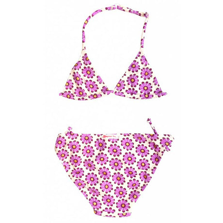Flower Shiny Print Clemence Bikini, Purple - Zouf.biz