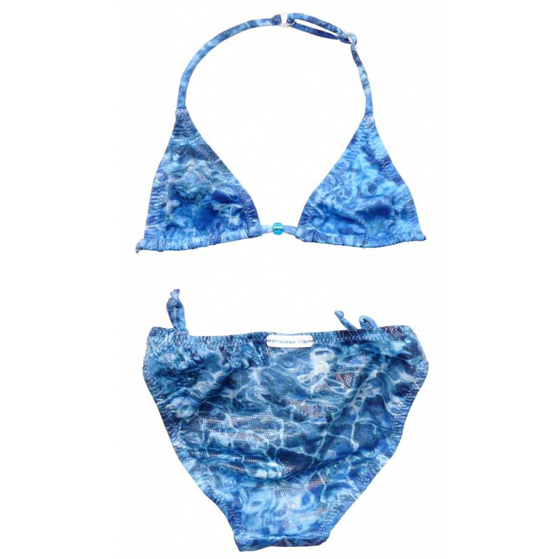 Sea Print Glimmering Bikini, Blue - Zouf.biz