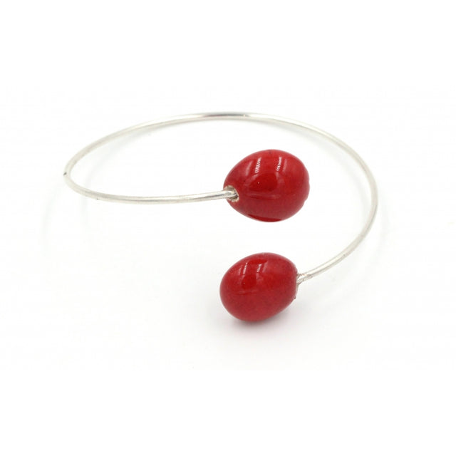 Duo Gouttes d'Eau Ceramic Bracelet, Cherry - Zouf.biz