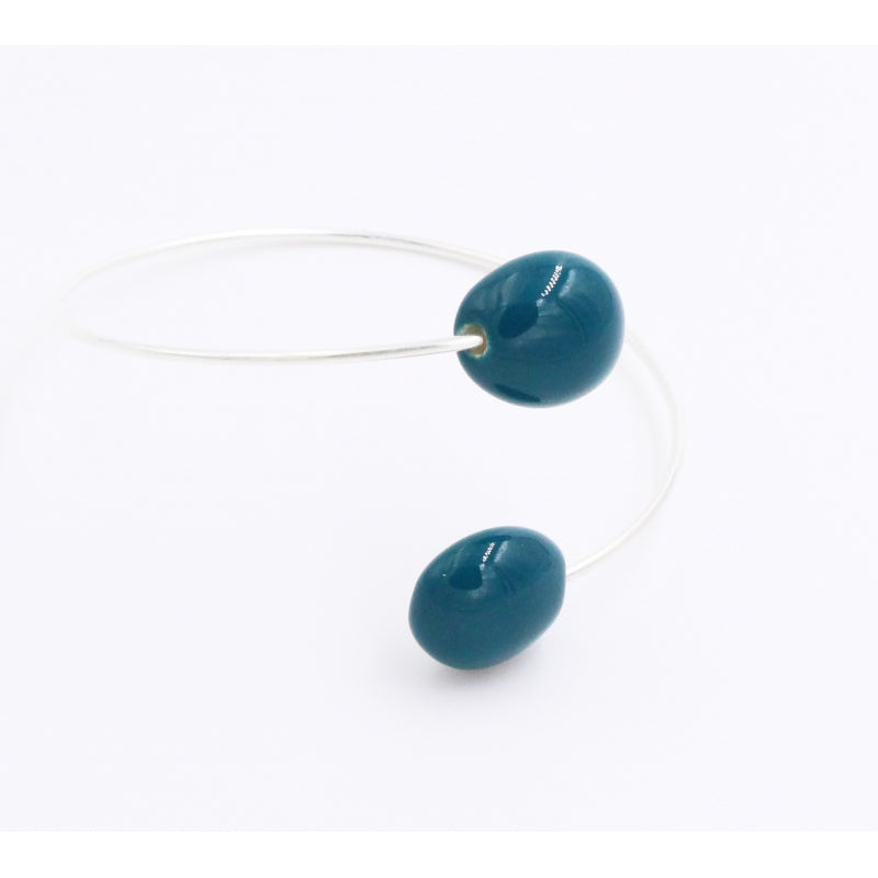 Duo Gouttes d'Eau Ceramic Bracelet, Duck Egg Blue - Zouf.biz