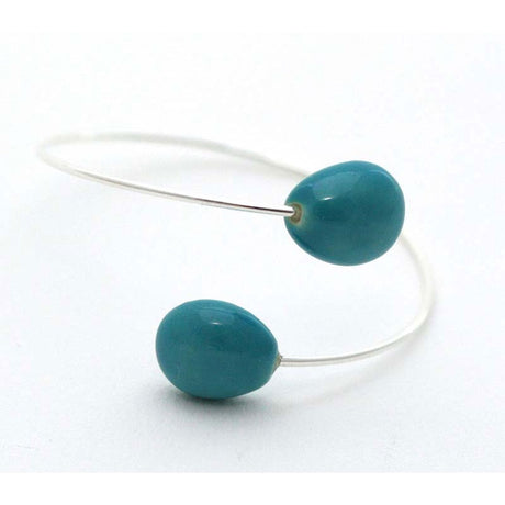 Duo Gouttes d'Eau Ceramic Bracelet, Turquoise - Zouf.biz