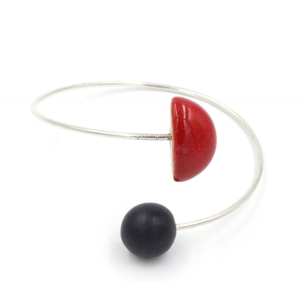 Inca Ceramic Bracelet, Cherry & Black - Zouf.biz