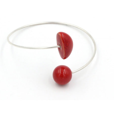 Inca Ceramic Bracelet, Cherry - Zouf.biz