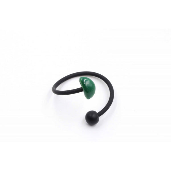 Inca Yucatan PVC Bracelet, Green & Black - Zouf.biz