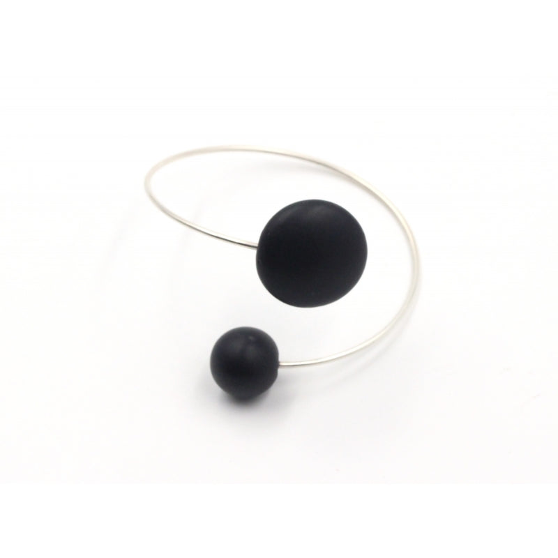 Moon Ceramic Bracelet, Black - Zouf.biz