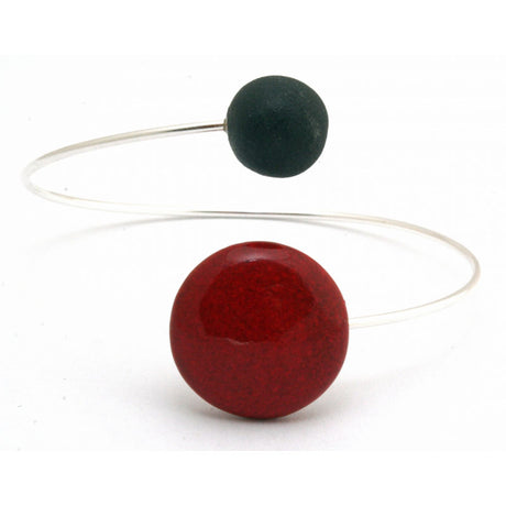 Moon Ceramic Bracelet, Cherry & Black - Zouf.biz