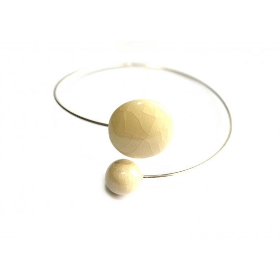 Moon Ceramic Bracelet, Ivory - Zouf.biz
