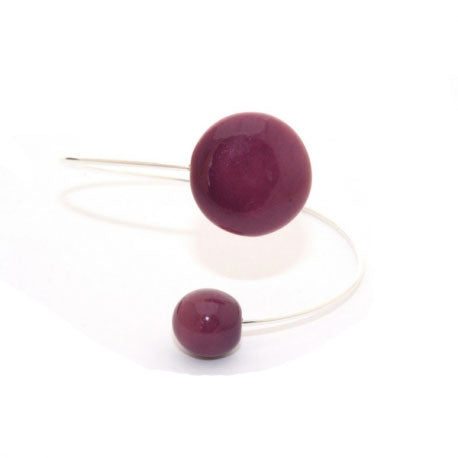 Moon Ceramic Bracelet, Plum - Zouf.biz