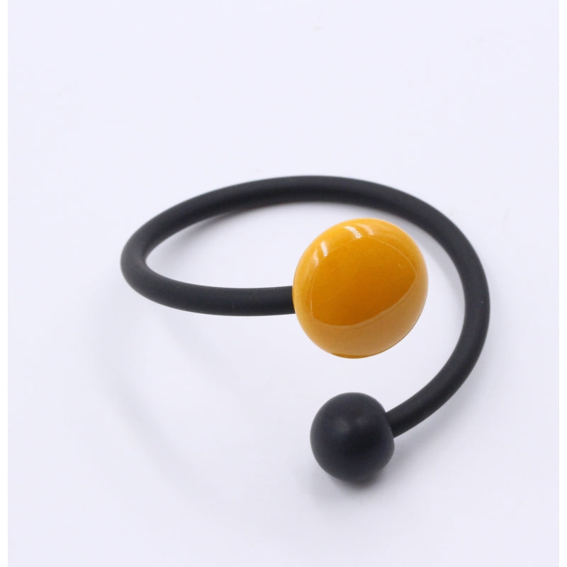 Moon Meteorite PVC Bracelet, Apricot & Black - Zouf.biz