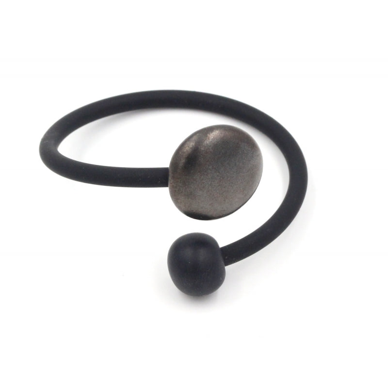 Moon Meteorite PVC Bracelet, Cast Iron & Black - Zouf.biz