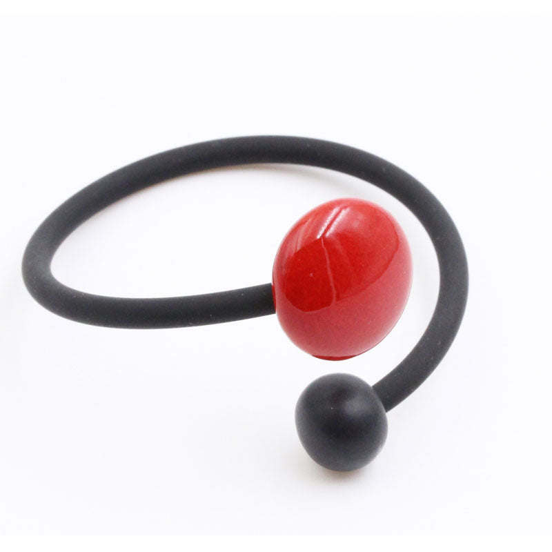 Moon Meteorite PVC Bracelet, Cherry & Black - Zouf.biz