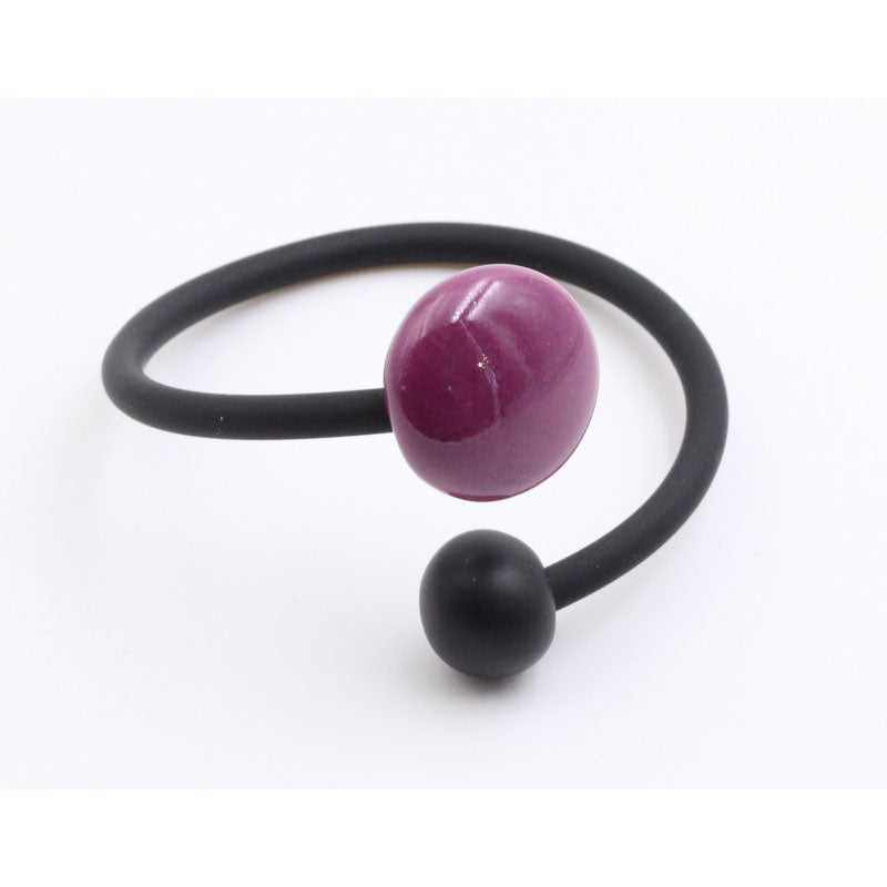 Moon Meteorite PVC Bracelet, Plum & Black - Zouf.biz