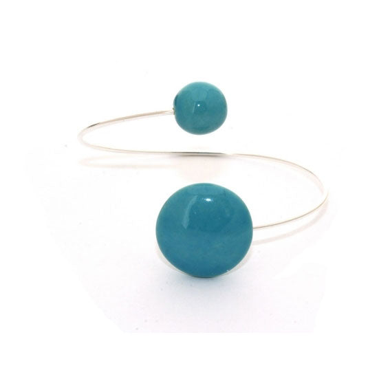 Moon Ceramic Bracelet, Turquoise - Zouf.biz