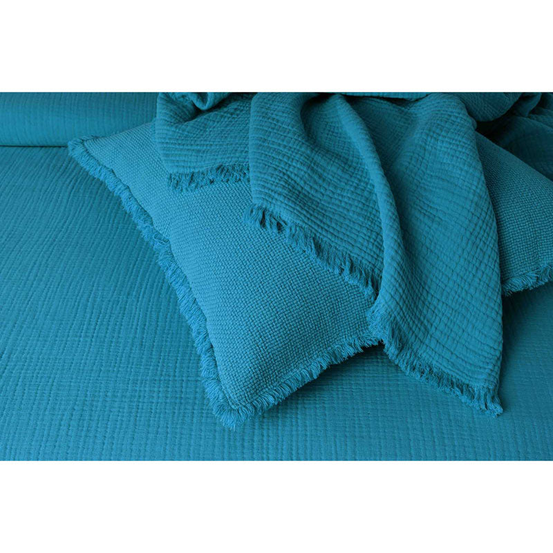 Cotton Gauze Duvet Cover, Duck Egg Blue - Zouf.biz