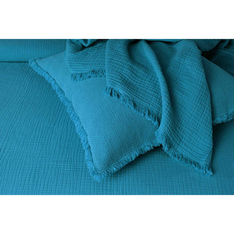 Cotton Gauze Pillow Case, Duck Egg Blue - Zouf.biz