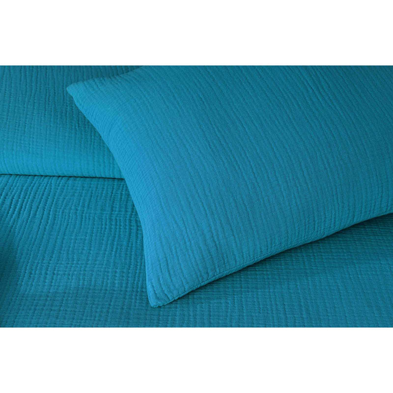 Cotton Gauze Duvet Cover, Duck Egg Blue - Zouf.biz