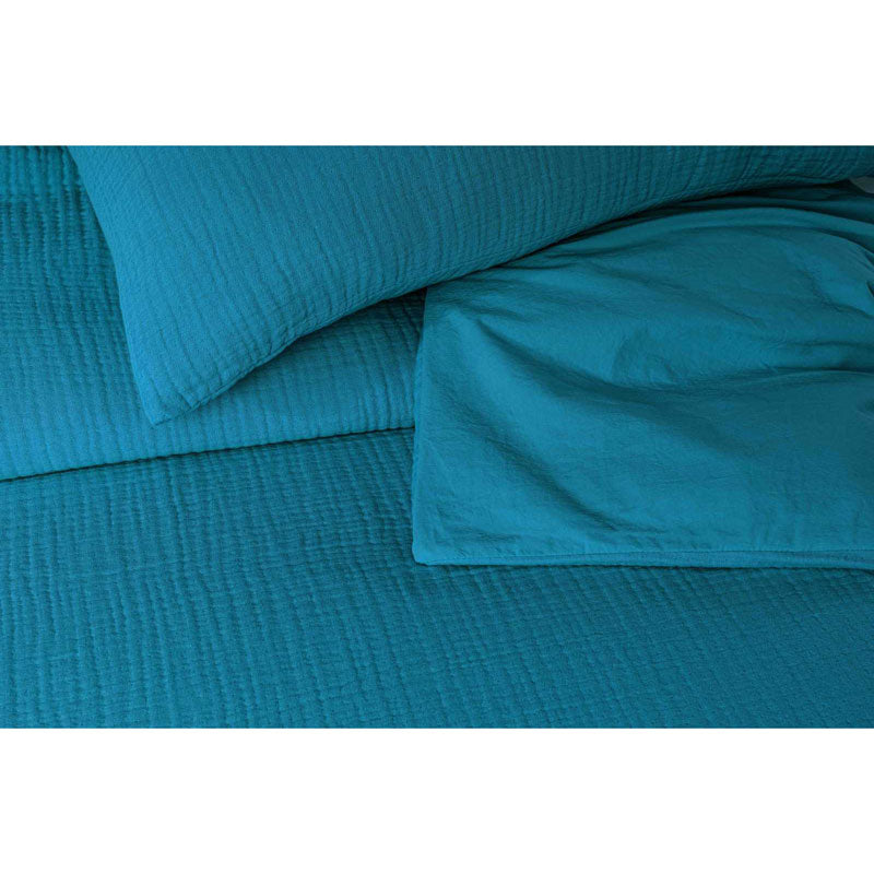 Cotton Gauze Pillow Case, Duck Egg Blue - Zouf.biz