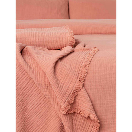 Cotton Gauze Duvet Cover, Terracotta - Zouf.biz