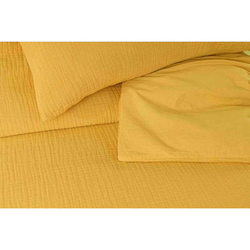 Cotton Gauze Pillow Case, Turmeric - Zouf.biz