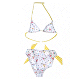 Dolls Print and Vichy Bikini, White - Zouf.biz