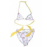Dolls Print and Vichy Bikini, White - Zouf.biz