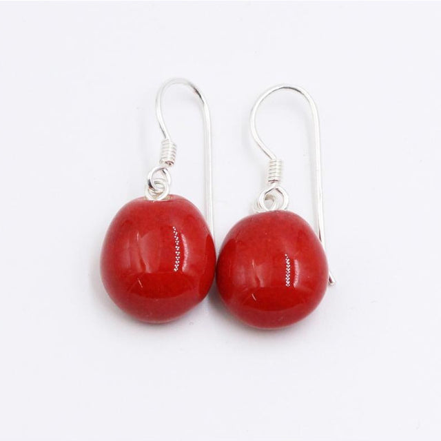 Gouttes d'Eau Urban Drop Earrings, Cherry - Zouf.biz