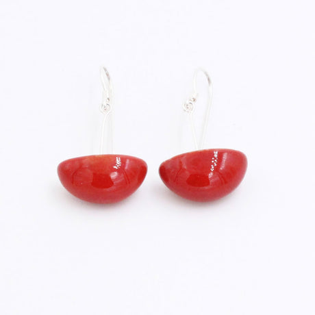 Inca Yucatan Ceramic Drop Earrings, Cherry - Zouf.biz