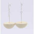 Inca Yucatan Ceramic Drop Earrings, Ivory - Zouf.biz