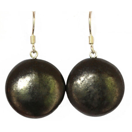 Moon Ceramic Drop Earrings, Cast Iron - Zouf.biz