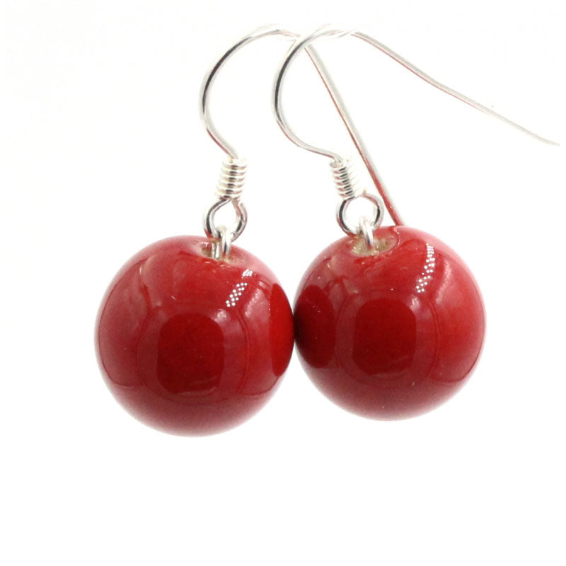 Perles Ceramic Drop Earrings, Cherry - Zouf.biz