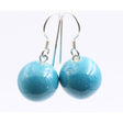Perles Ceramic Drop Earrings, Turquoise - Zouf.biz