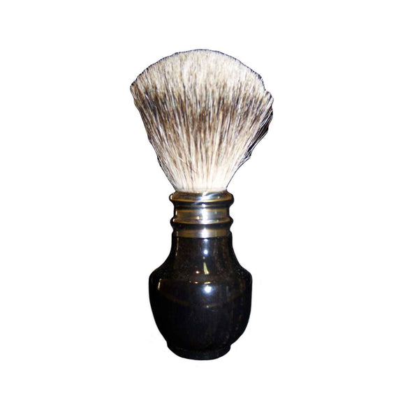 Pure Silver Tip Badger Shaving Brush Ebony Wood - Zouf.biz