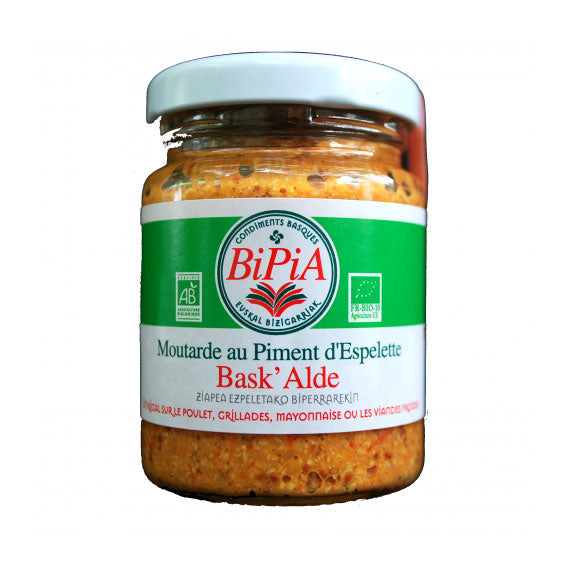 Organic Espelette Chili Pepper Mustard - 90g - Zouf.biz