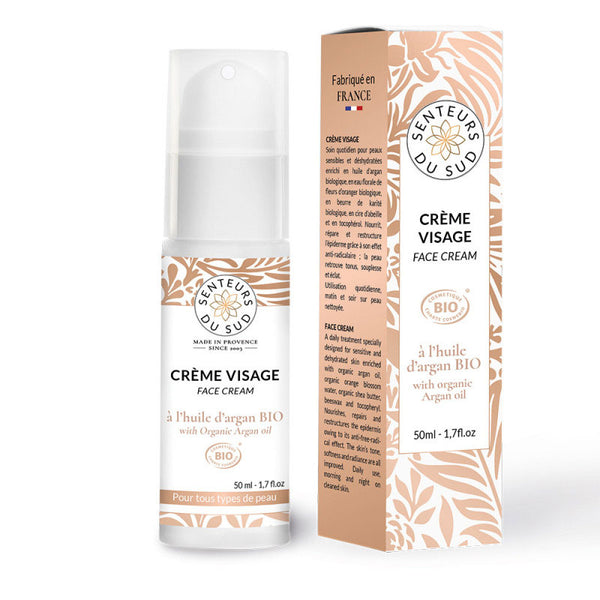 Face Cream with Organic Argan Oil - 50ml - Zouf.biz