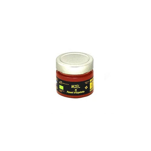 Organic Honey with Espelette Chili Pepper - 100g - Zouf.biz
