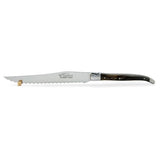 Laguiole Bread Knife Dark Horn Tip, Prestige Collection - Zouf.biz