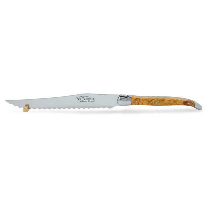 Laguiole Bread Knife, Olive Wood, Prestige Collection - Zouf.biz