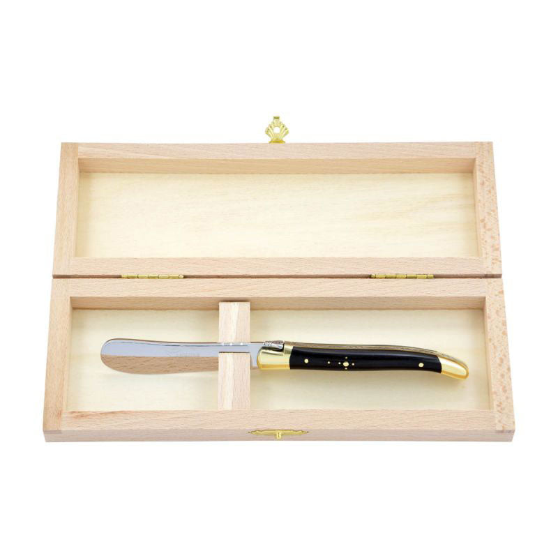 Laguiole Butter Knife Ebony Wood, Prestige Collection - Zouf.biz
