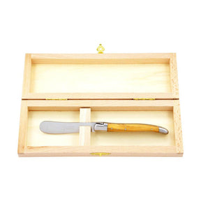 Laguiole Butter Knife Olive Wood, Prestige Collection - Zouf.biz
