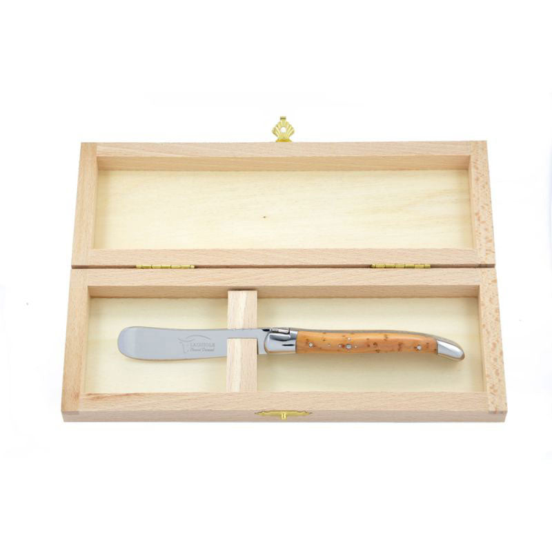 Laguiole Butter Knife Juniper Wood, Prestige Collection - Zouf.biz